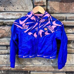 Nike AOP Blue and Pink Windbreaker Jacket